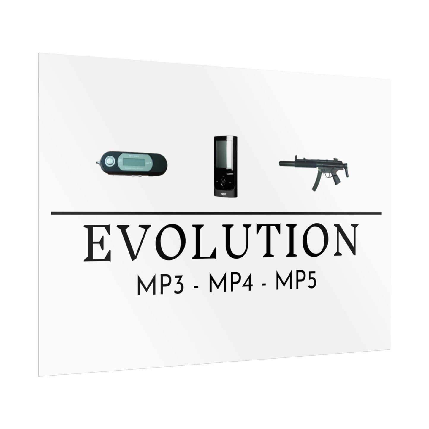 MP3 Evolution Matte Poster