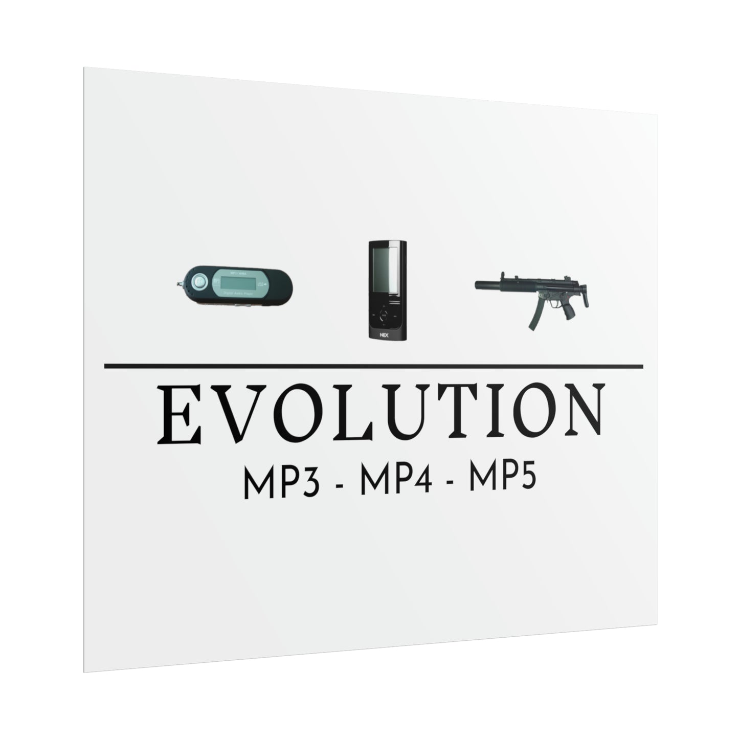 MP3 Evolution Matte Poster