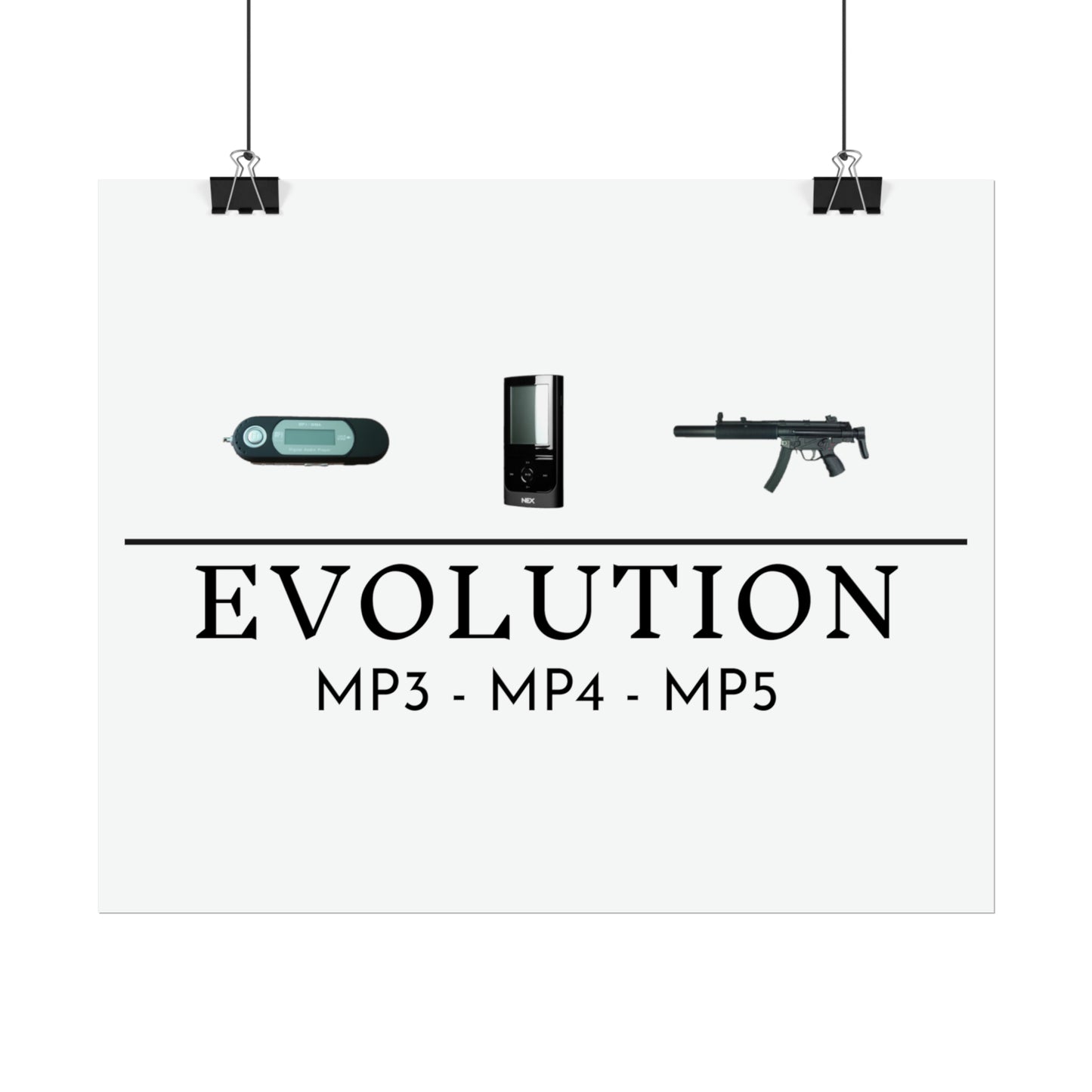 MP3 Evolution Matte Poster