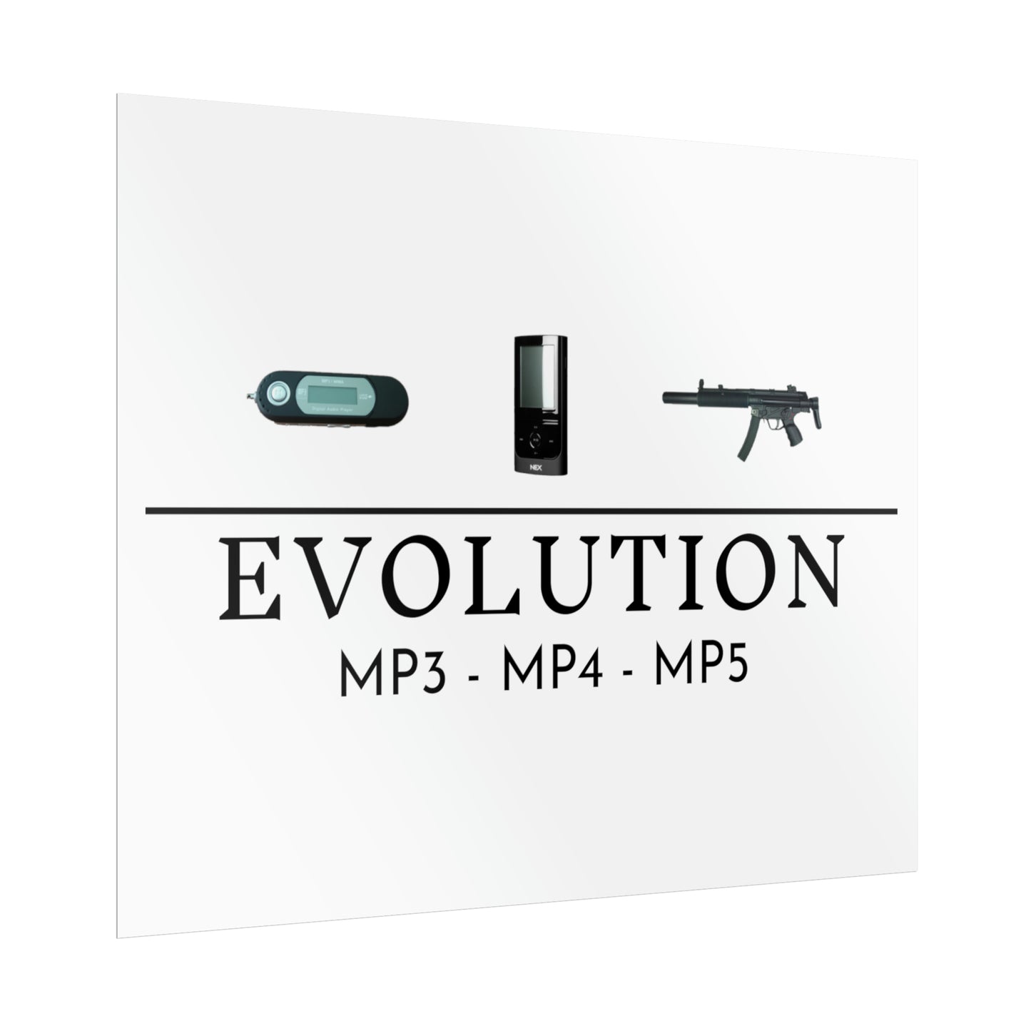 MP3 Evolution Matte Poster