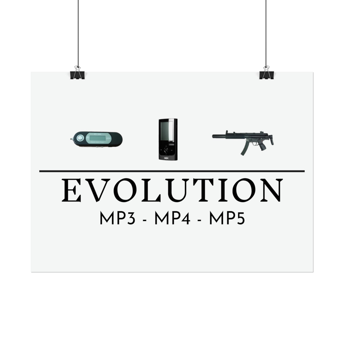 MP3 Evolution Matte Poster