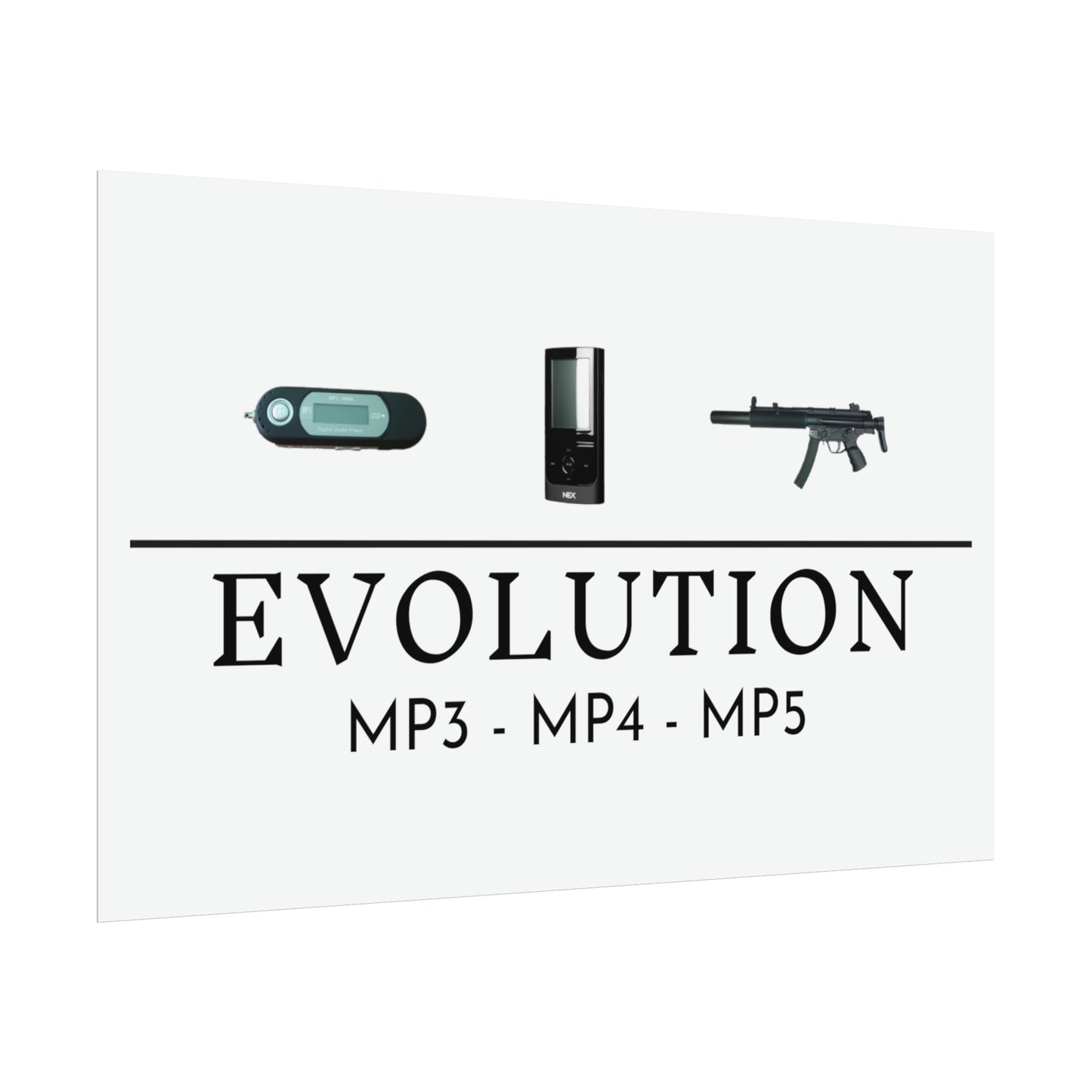 MP3 Evolution Matte Poster