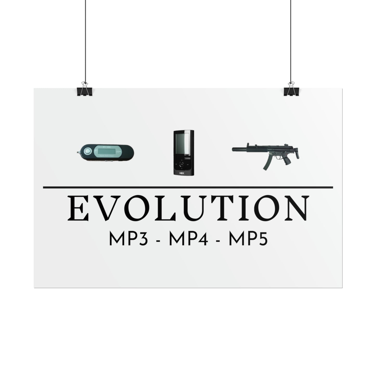 MP3 Evolution Matte Poster