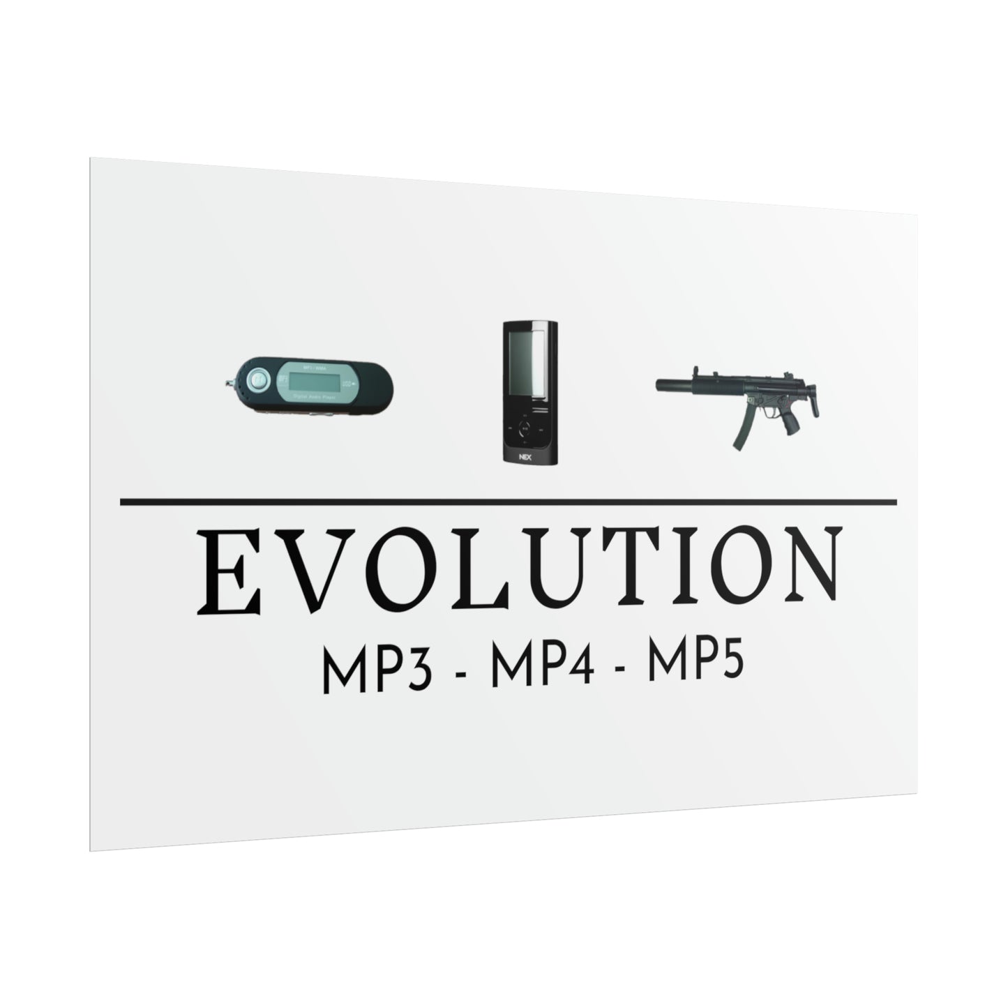 MP3 Evolution Matte Poster