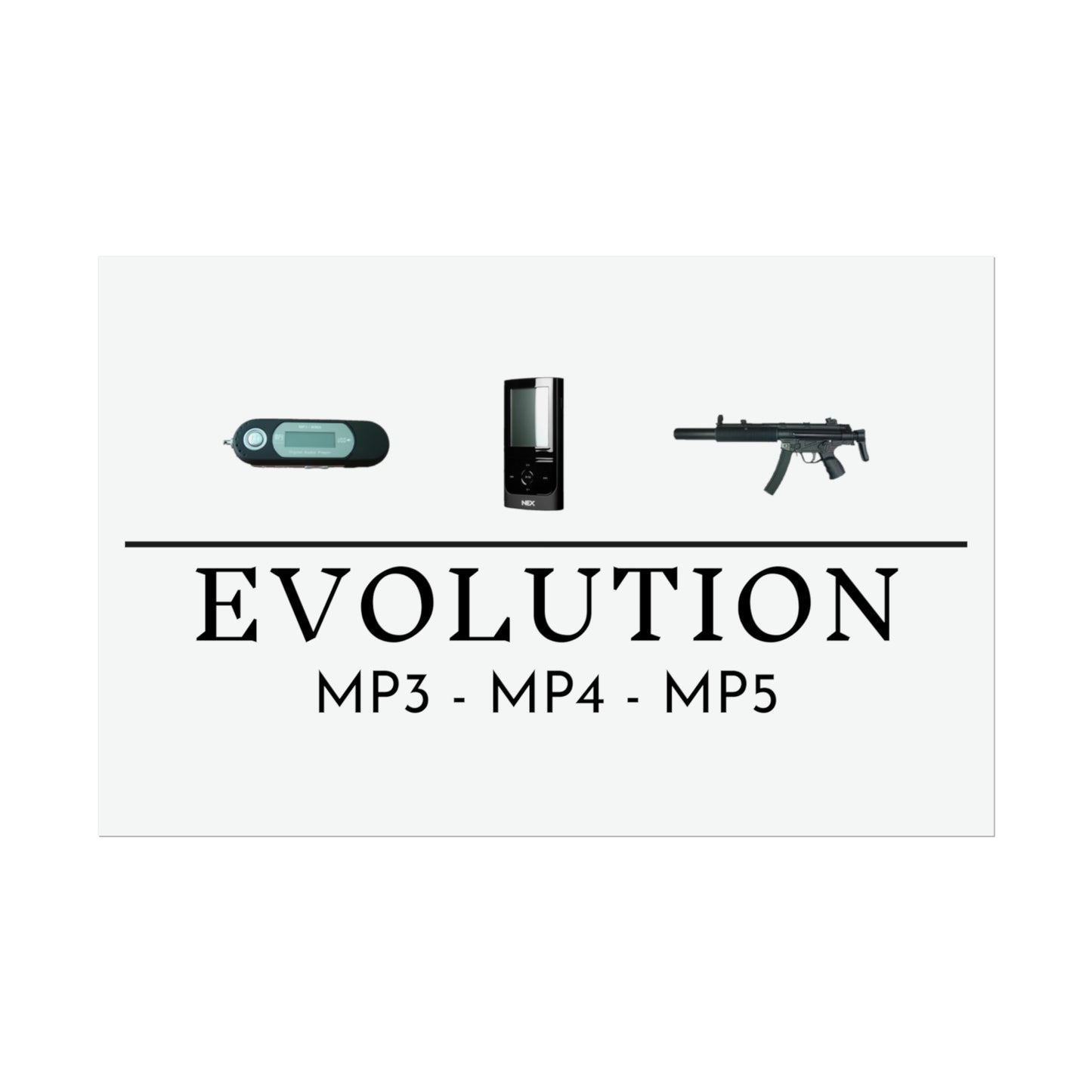 MP3 Evolution Matte Poster