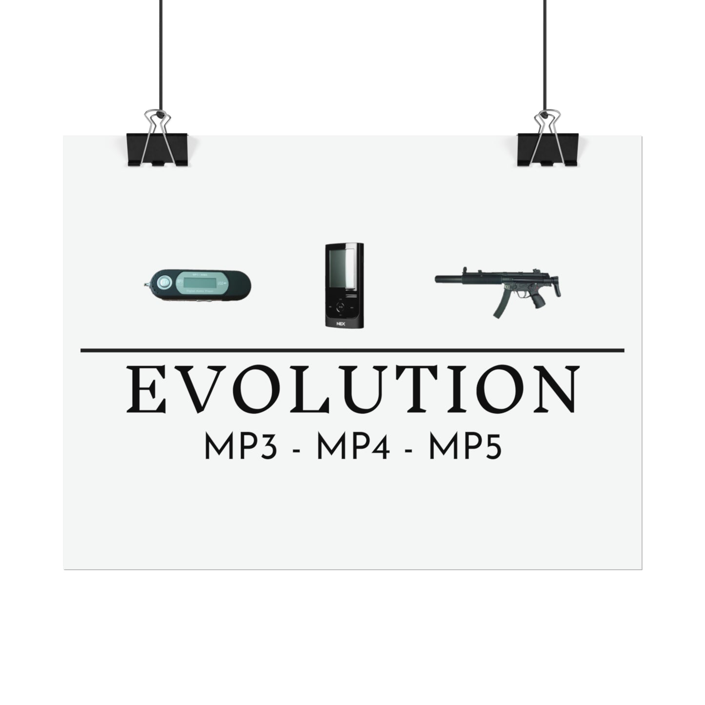 MP3 Evolution Matte Poster