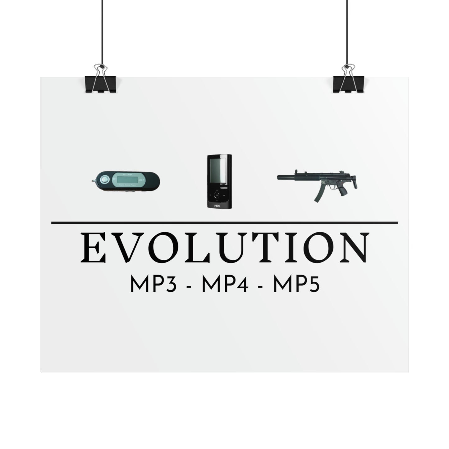 MP3 Evolution Matte Poster