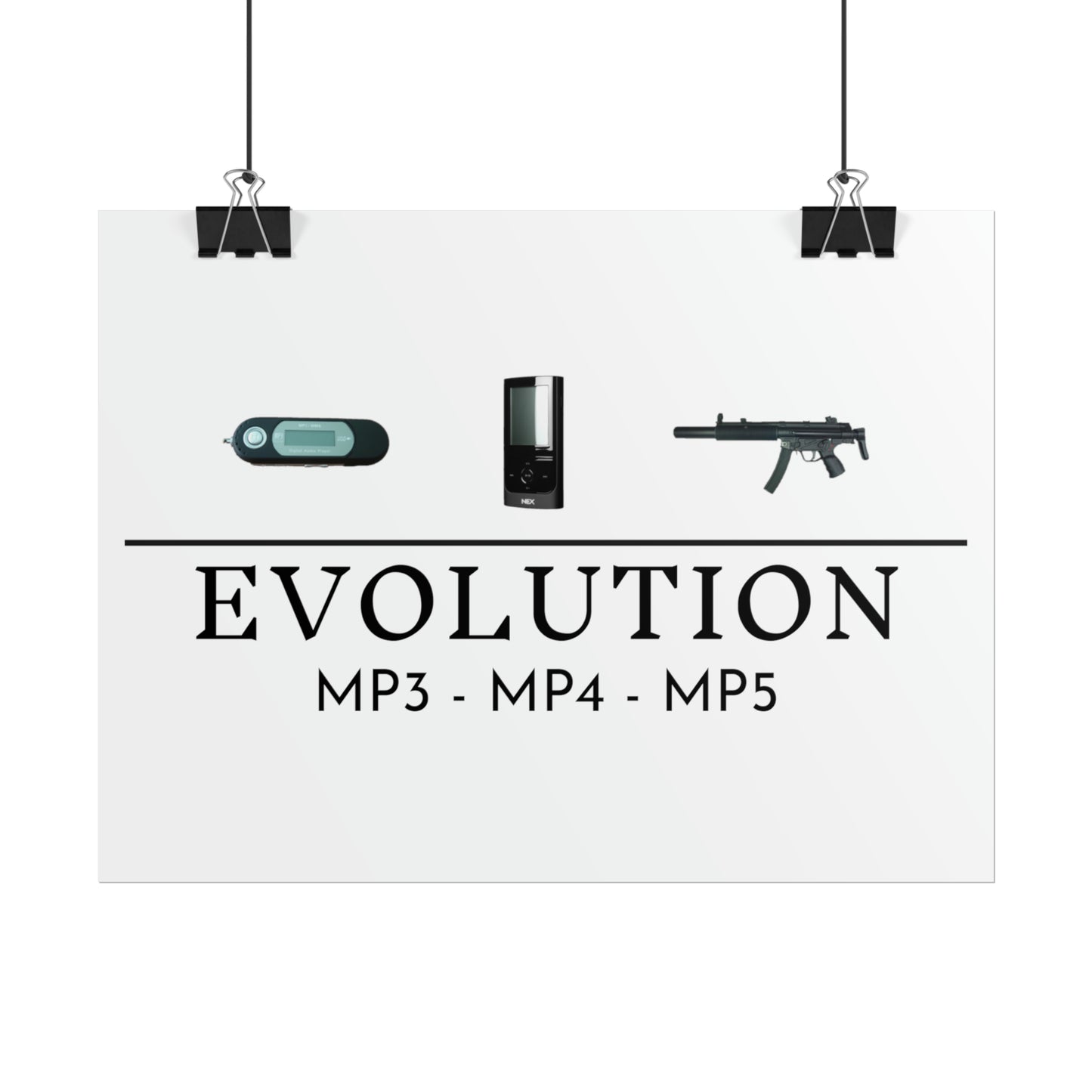 MP3 Evolution Matte Poster