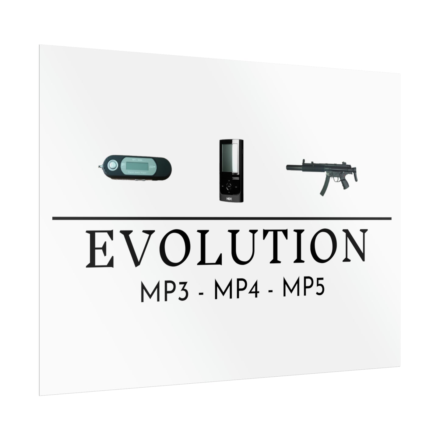 MP3 Evolution Matte Poster