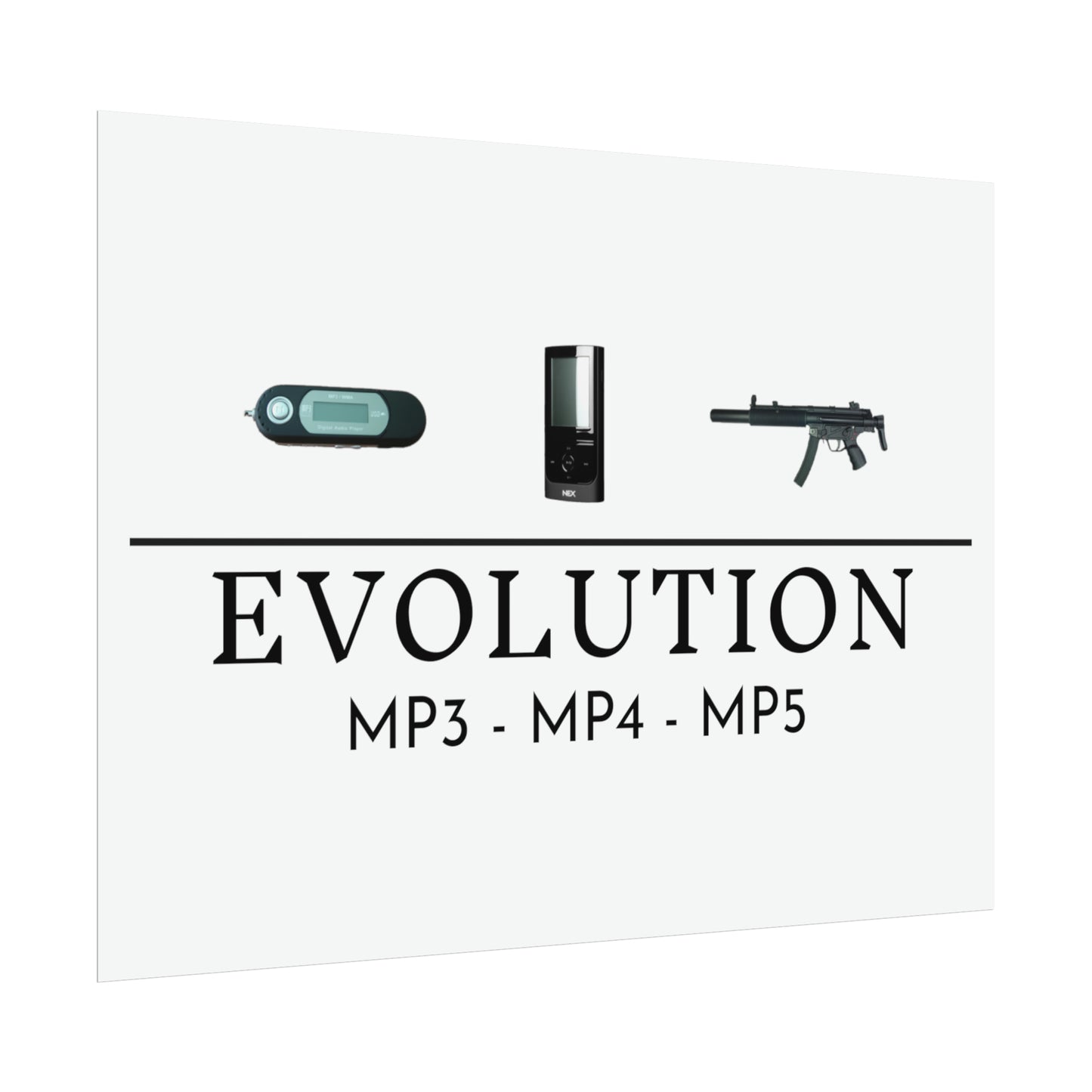 MP3 Evolution Matte Poster