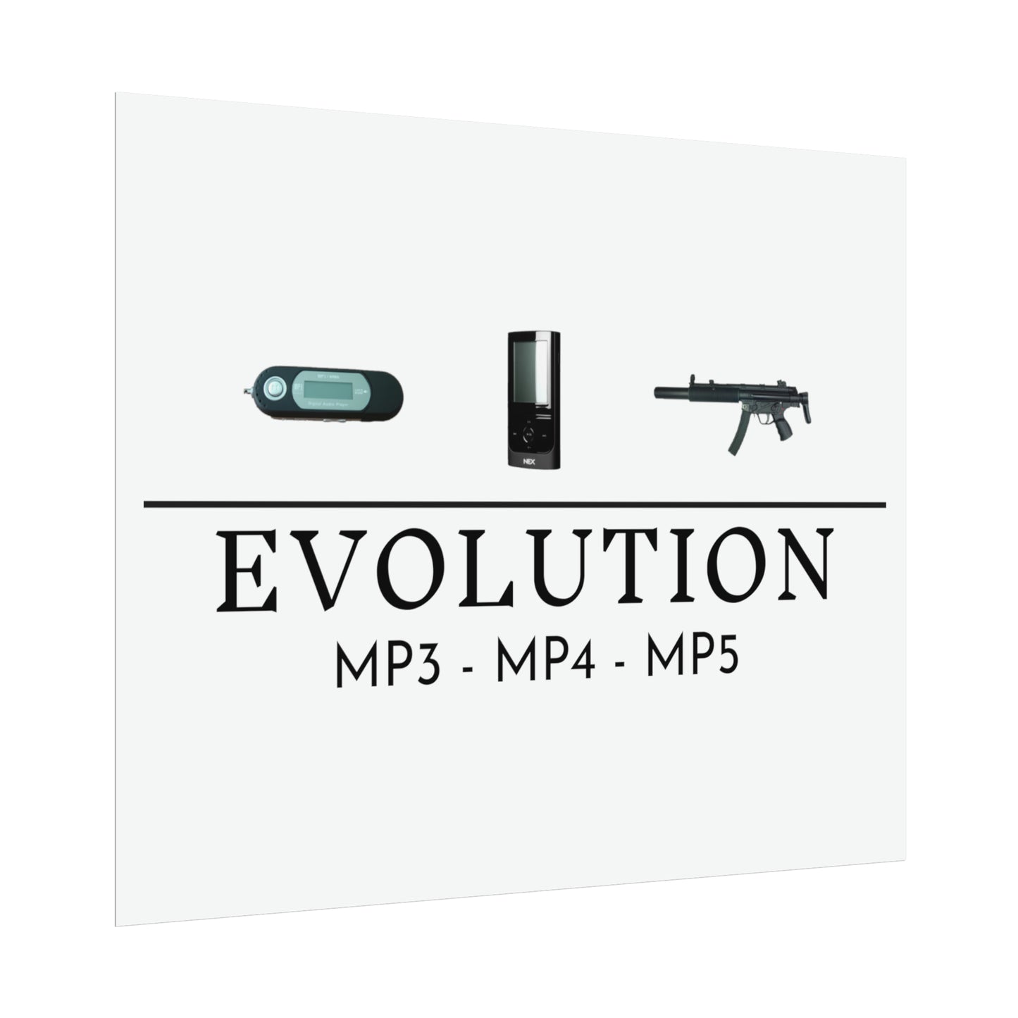 MP3 Evolution Matte Poster