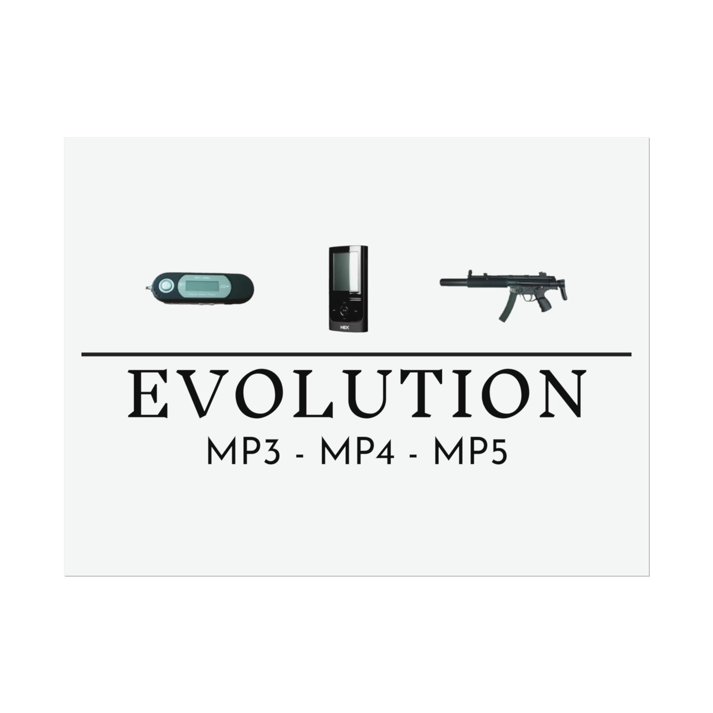 MP3 Evolution Matte Poster