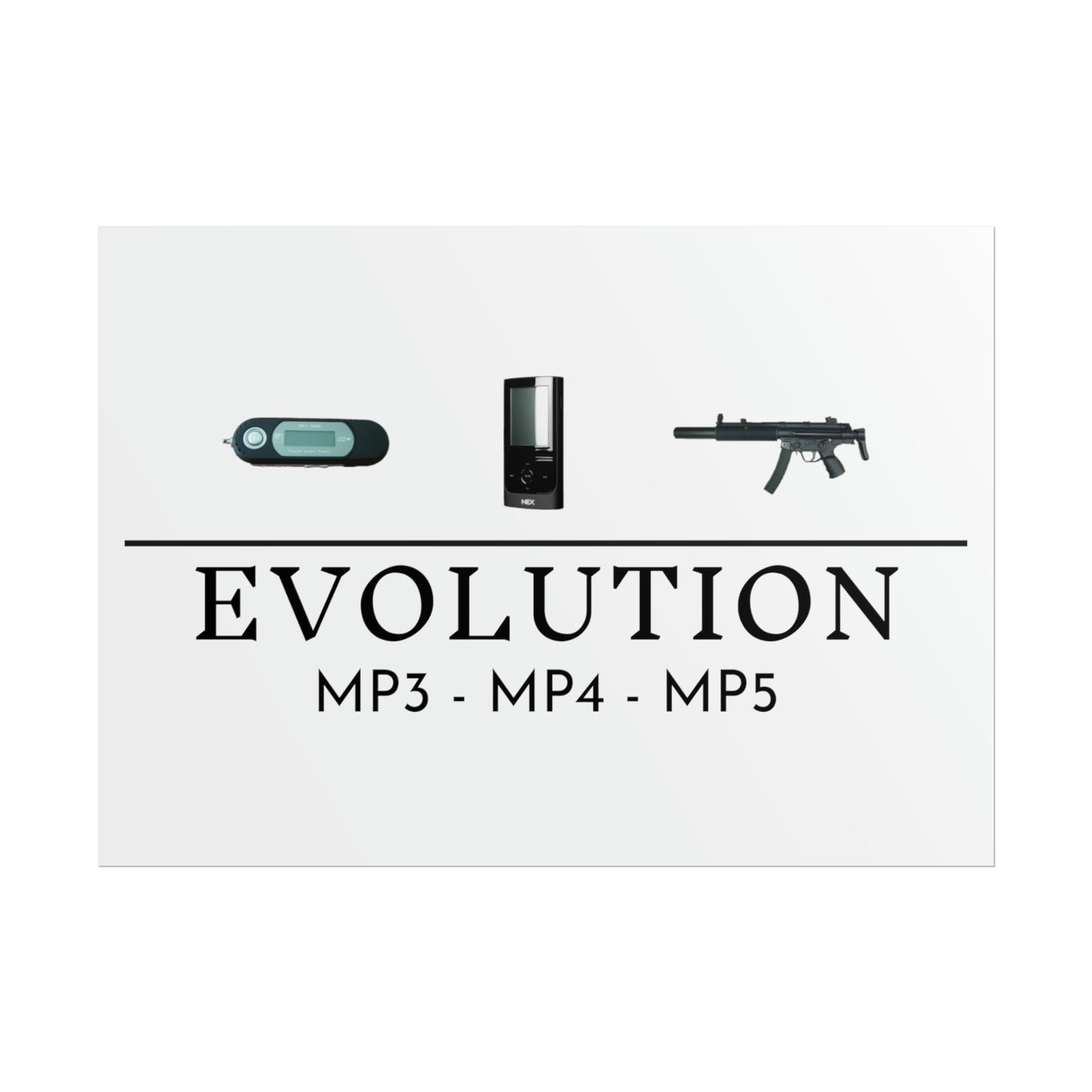 MP3 Evolution Matte Poster