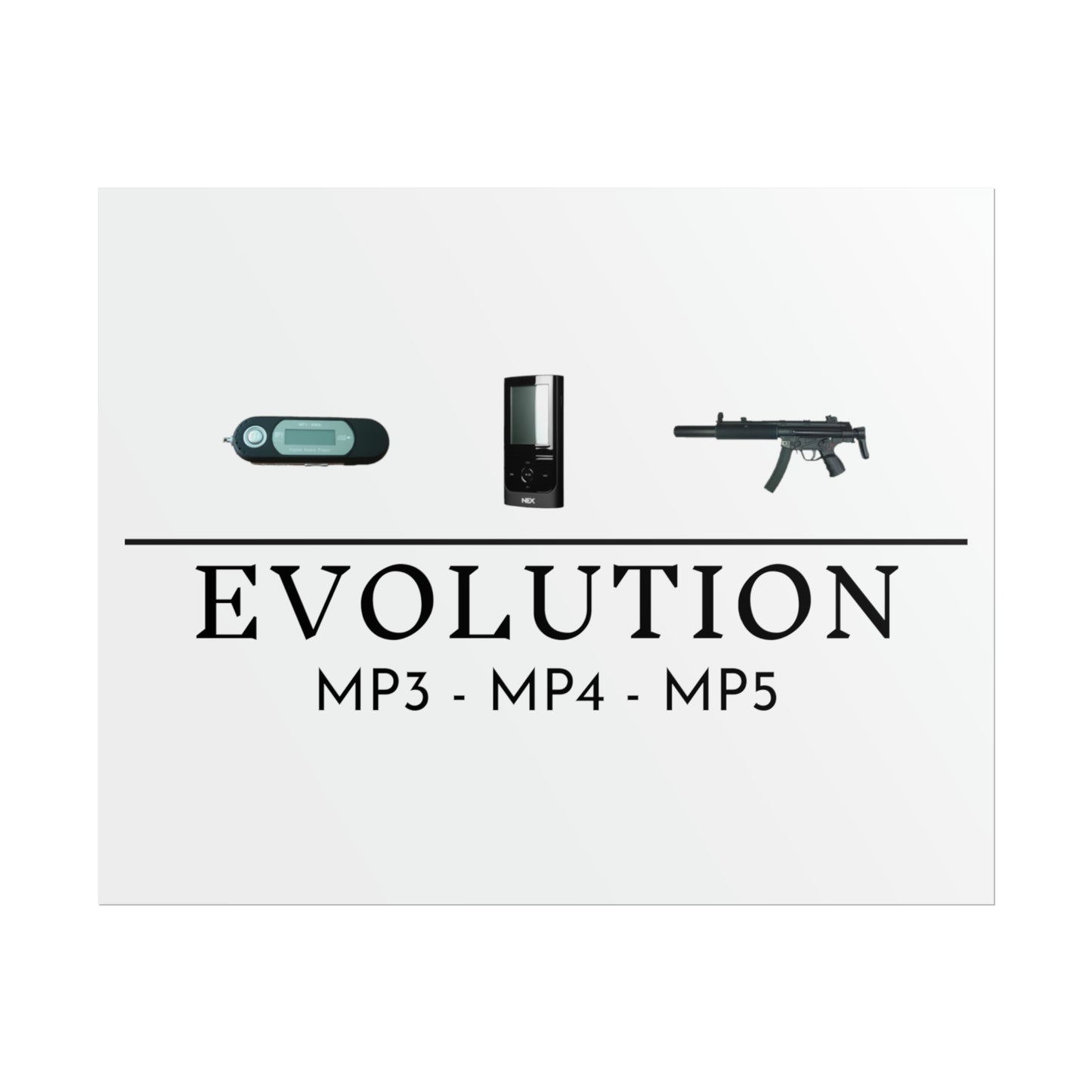 MP3 Evolution Matte Poster