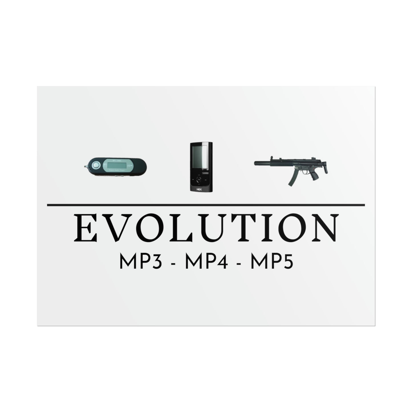 MP3 Evolution Matte Poster