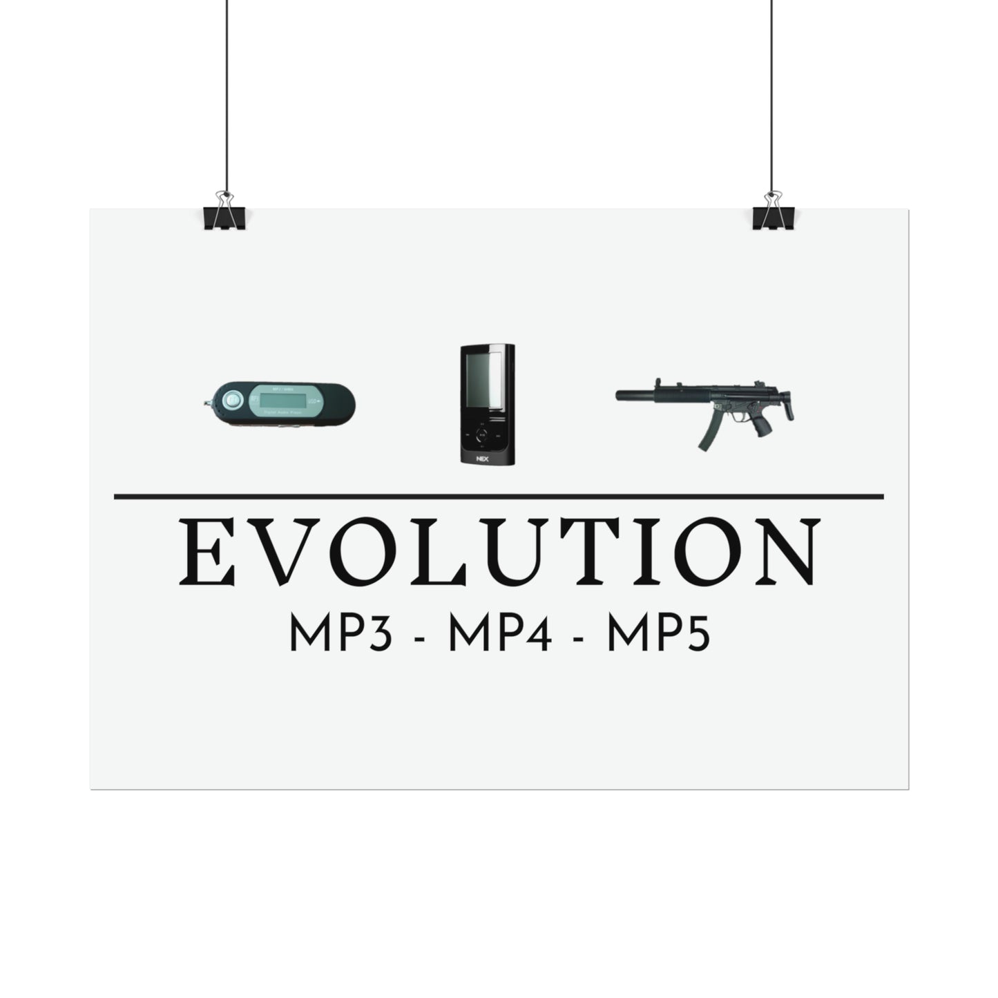 MP3 Evolution Matte Poster