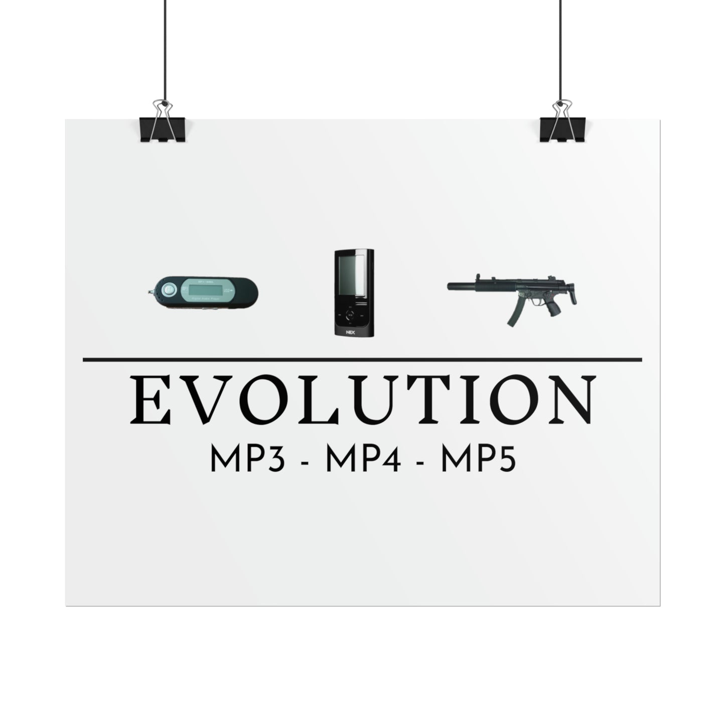 MP3 Evolution Matte Poster