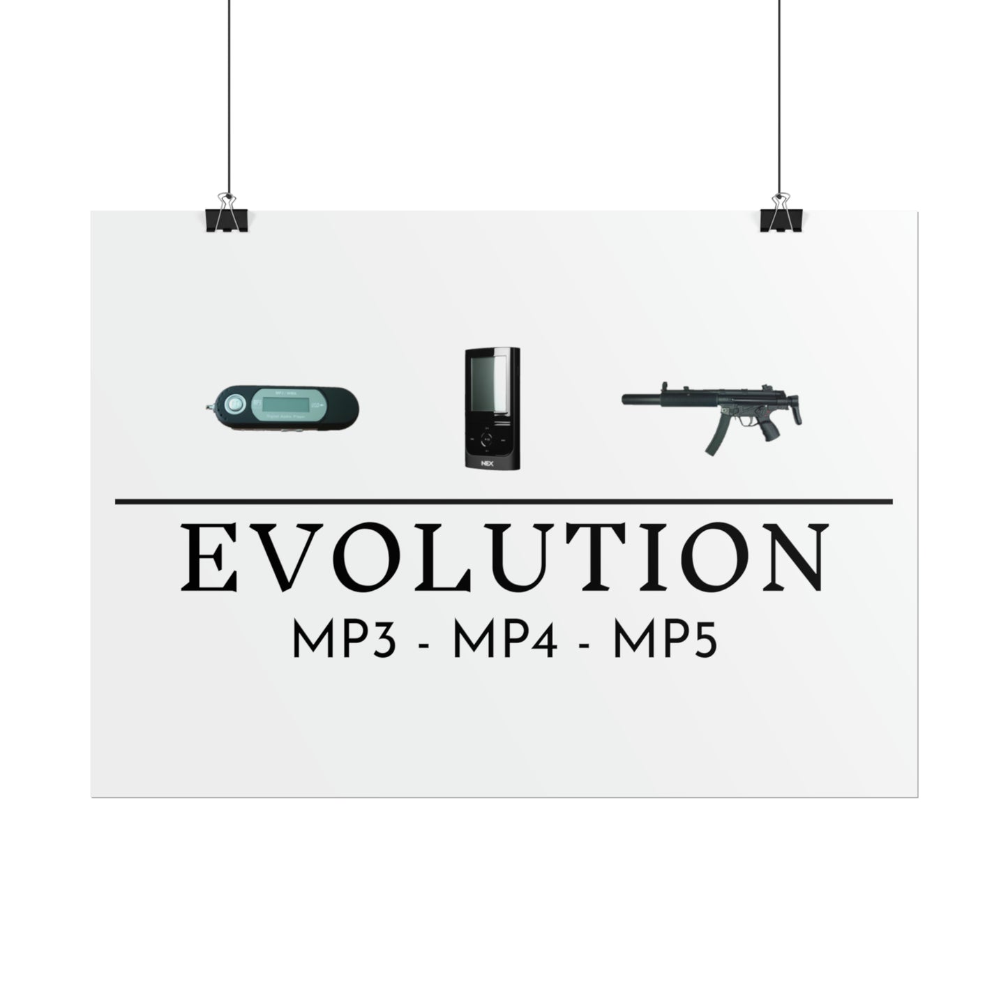 MP3 Evolution Matte Poster