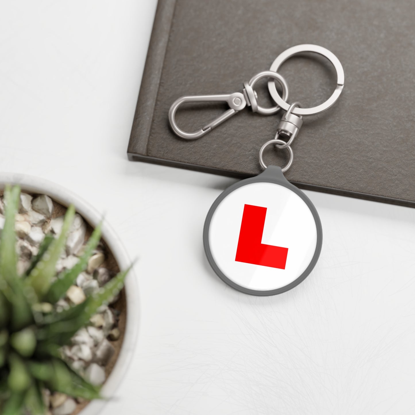 L Plate Keychain