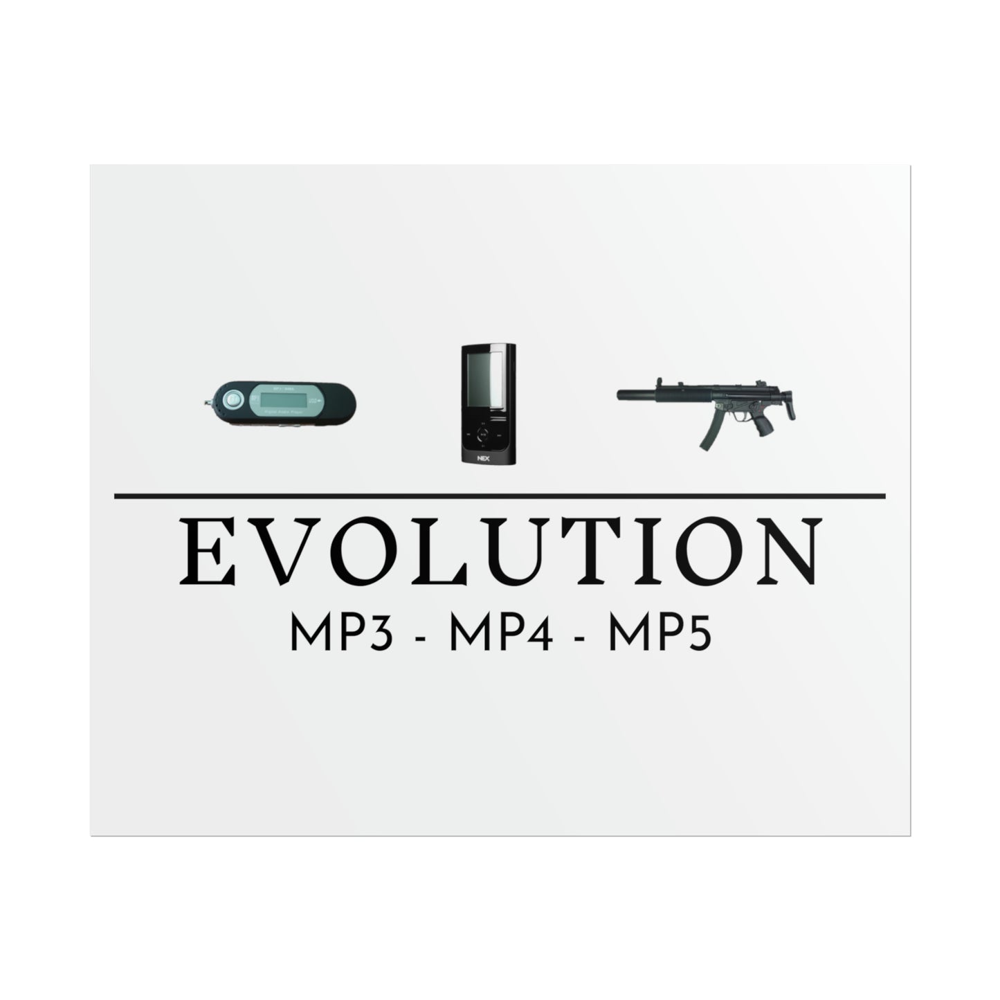 MP3 Evolution Matte Poster