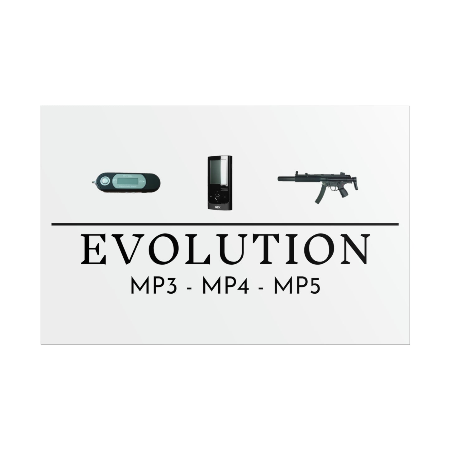 MP3 Evolution Matte Poster