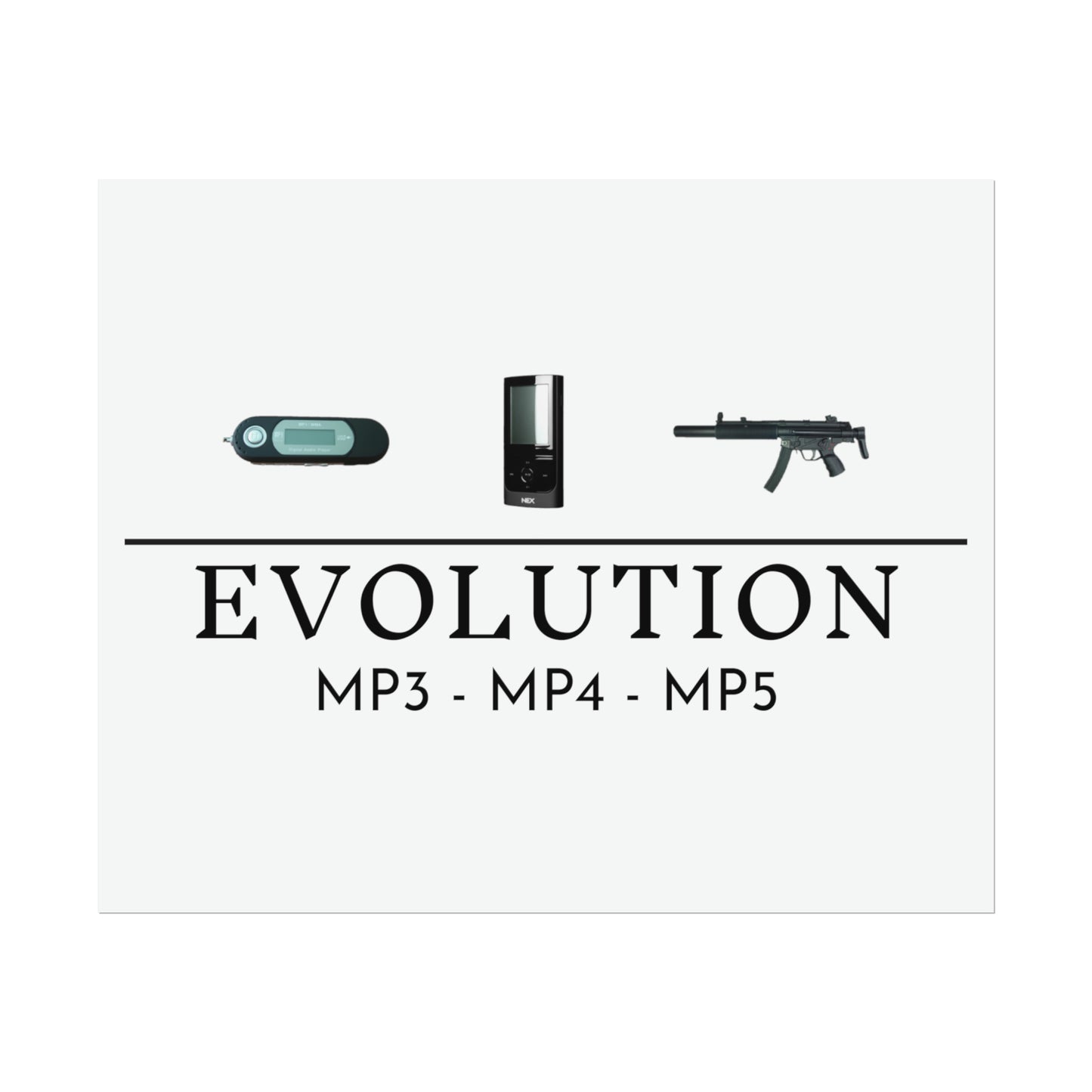 MP3 Evolution Matte Poster