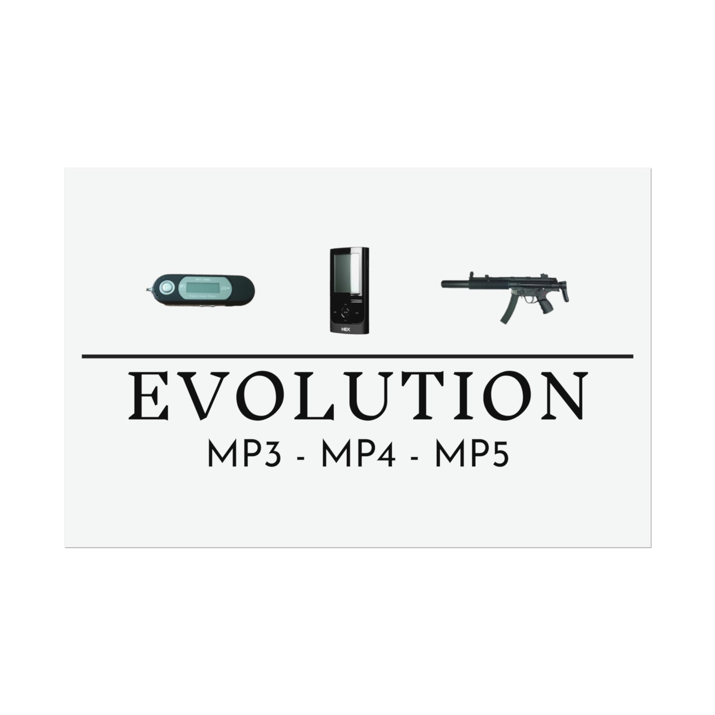 MP3 Evolution Matte Poster