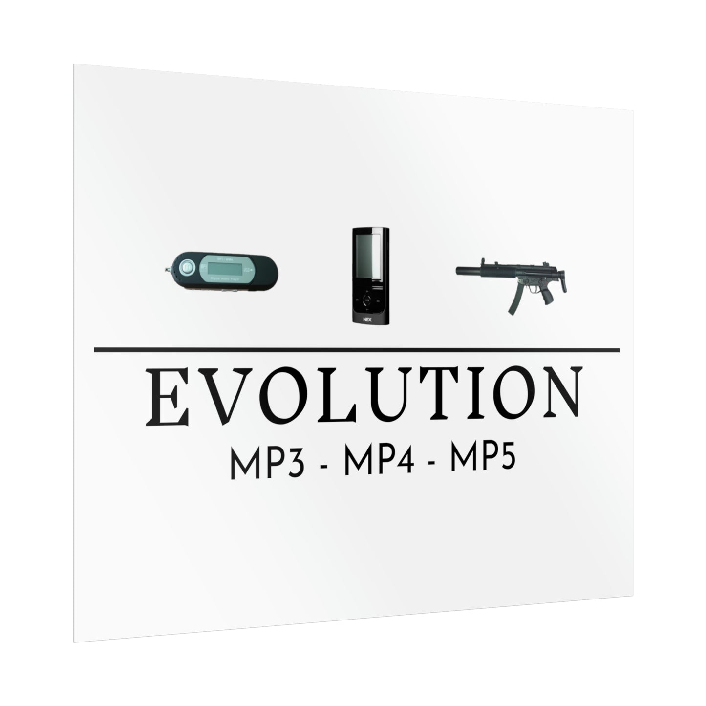 MP3 Evolution Matte Poster