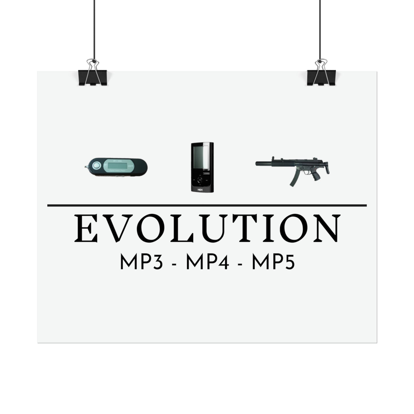 MP3 Evolution Matte Poster