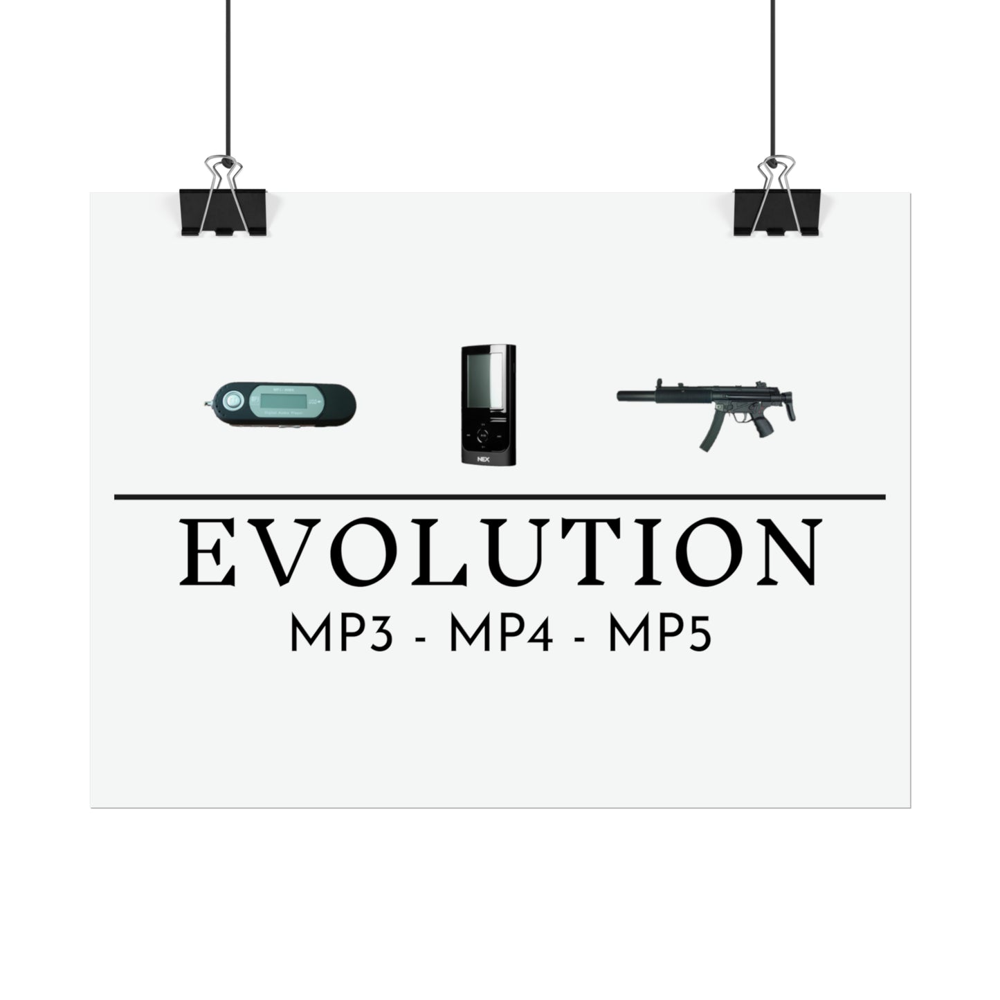 MP3 Evolution Matte Poster