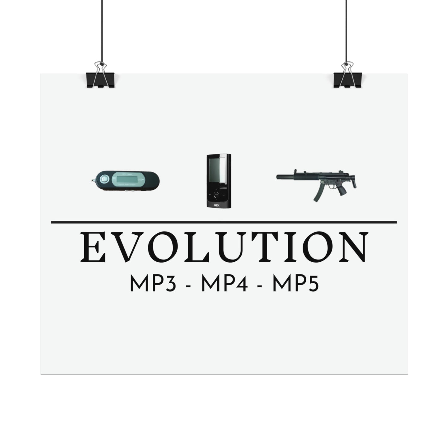 MP3 Evolution Matte Poster