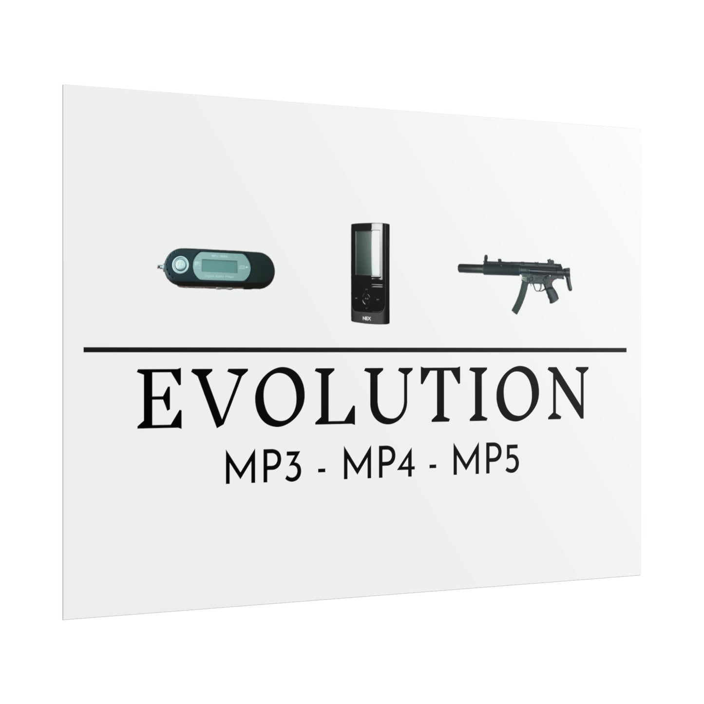 MP3 Evolution Matte Poster